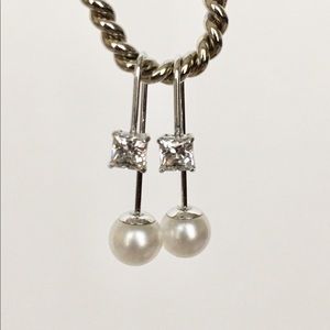 Swarovski Crystal and Pearl Earrings